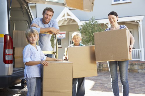 Local moving van supporting a flat or house move in Downham