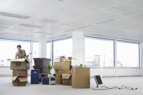 Checklist and moving supplies prepared for a home relocation