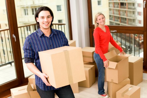 Local movers helping a family with packing in Downham